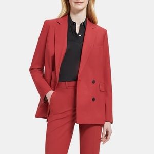 THEORY  Double-Breasted Jacket in Stretch Wool Mélange